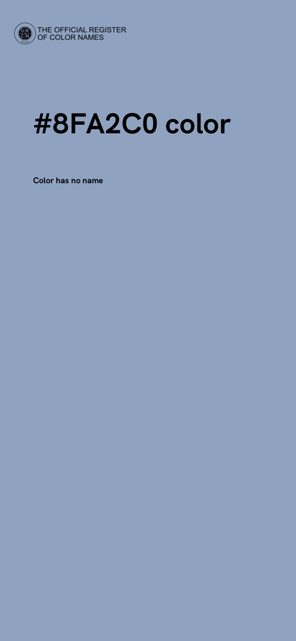 #8FA2C0 color image