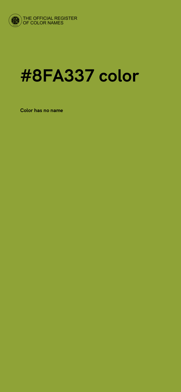 #8FA337 color image