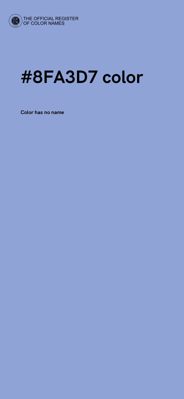 #8FA3D7 color image