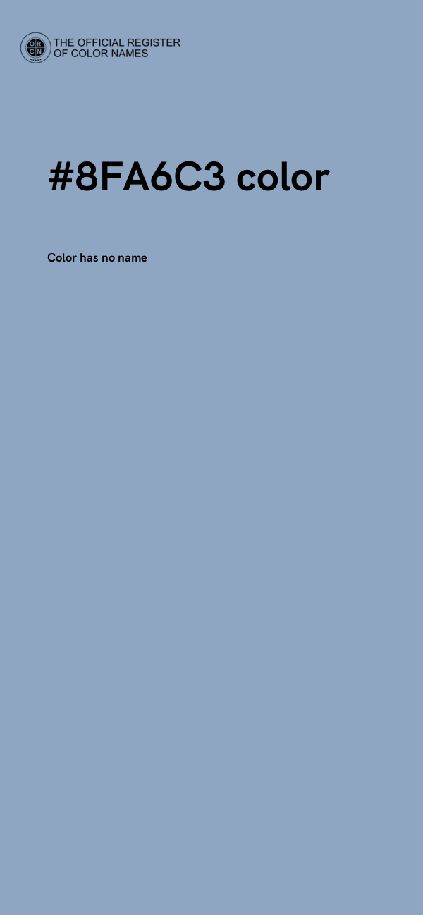 #8FA6C3 color image