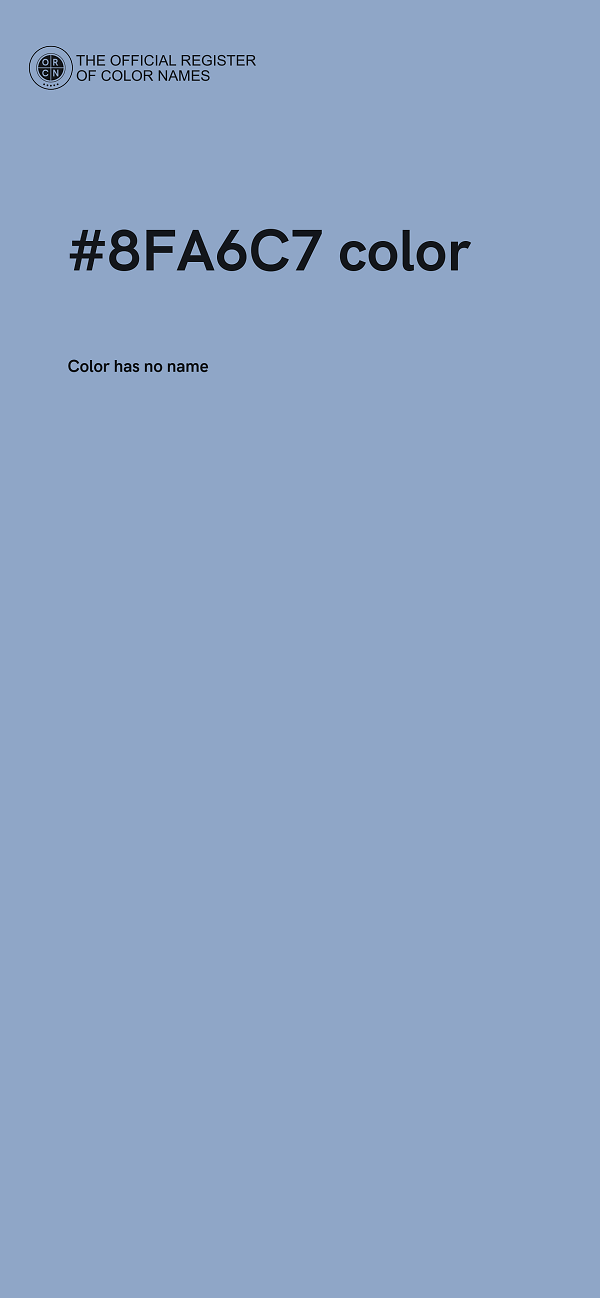 #8FA6C7 color image