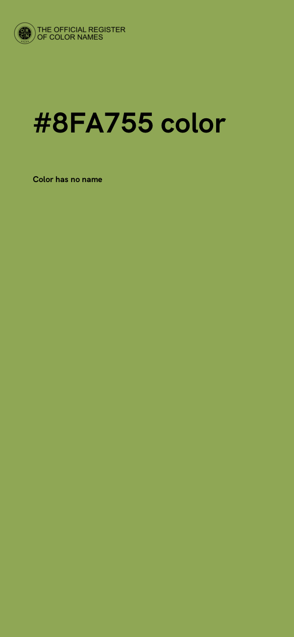 #8FA755 color image