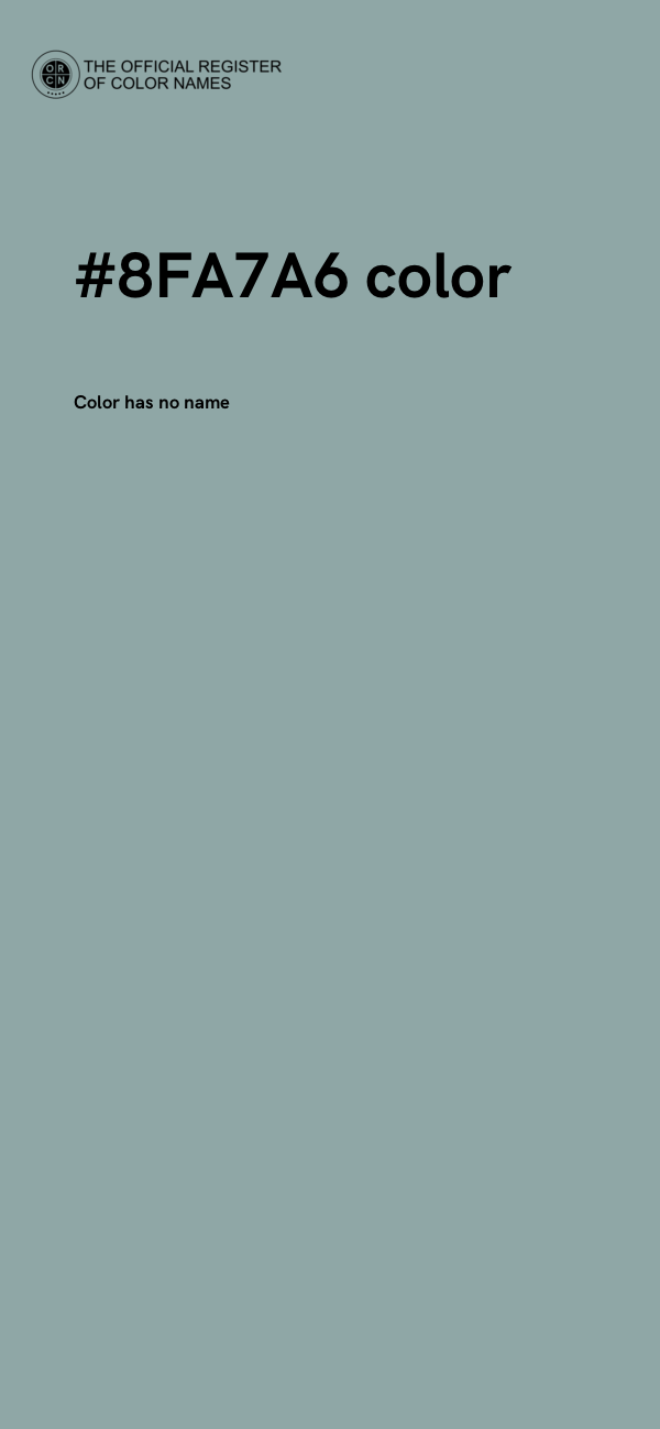 #8FA7A6 color image