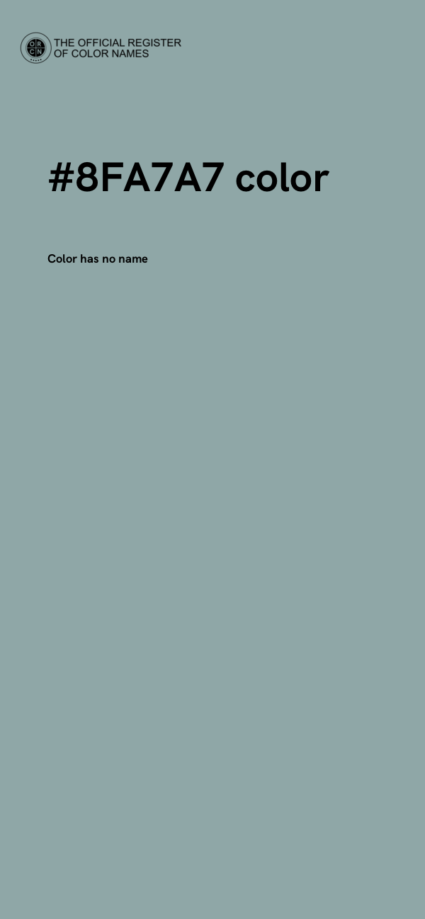 #8FA7A7 color image