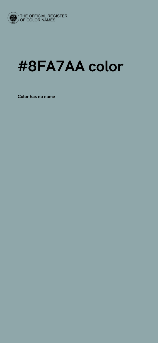 #8FA7AA color image
