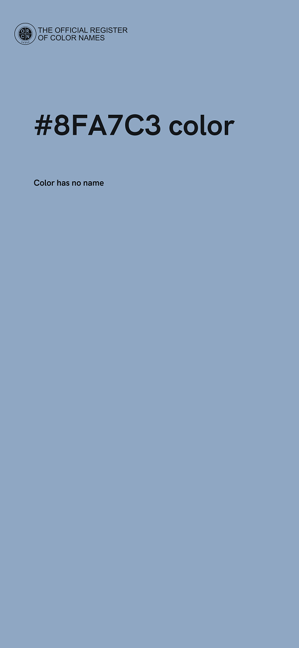 #8FA7C3 color image