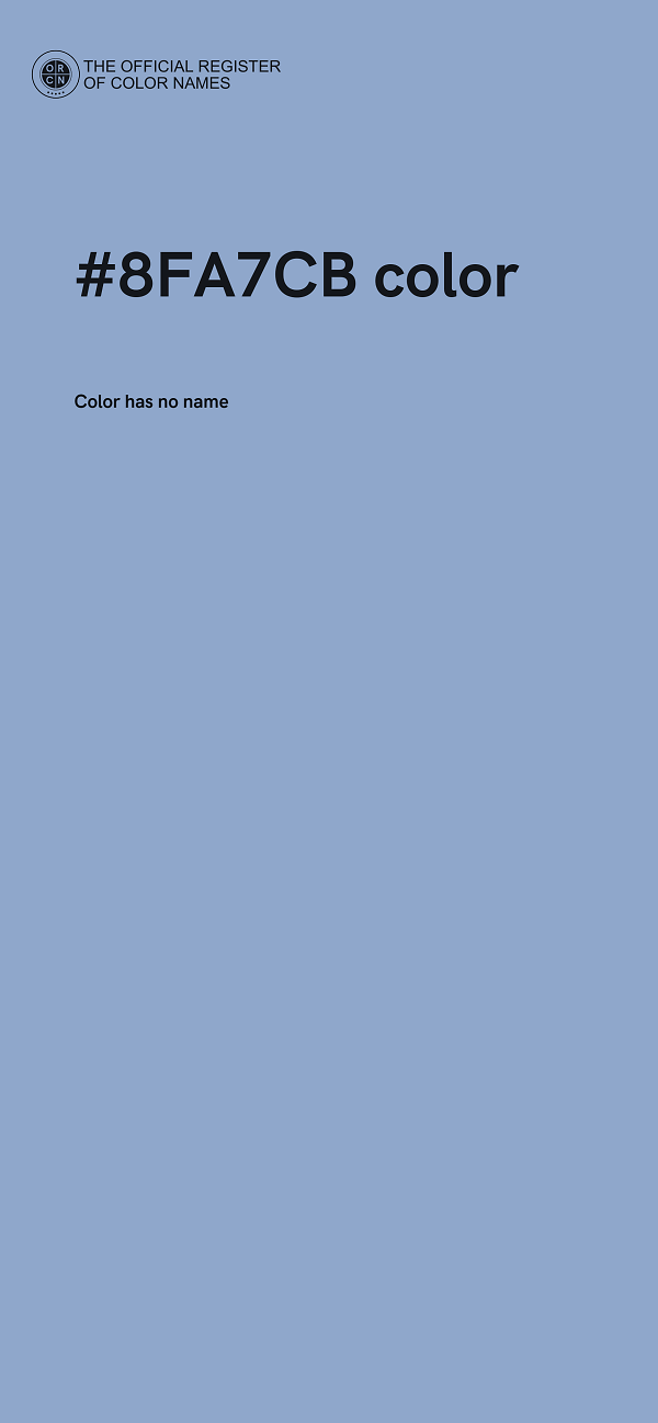 #8FA7CB color image