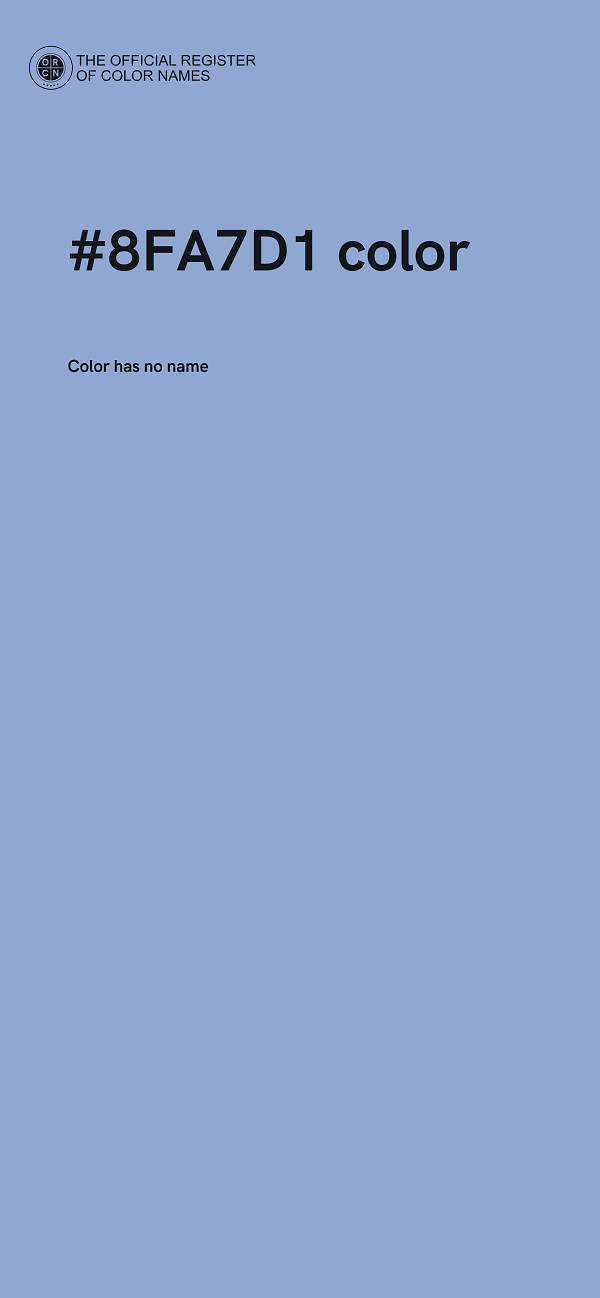 #8FA7D1 color image