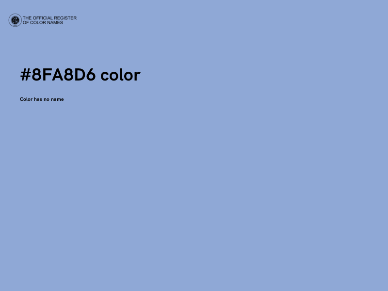 #8FA8D6 color image