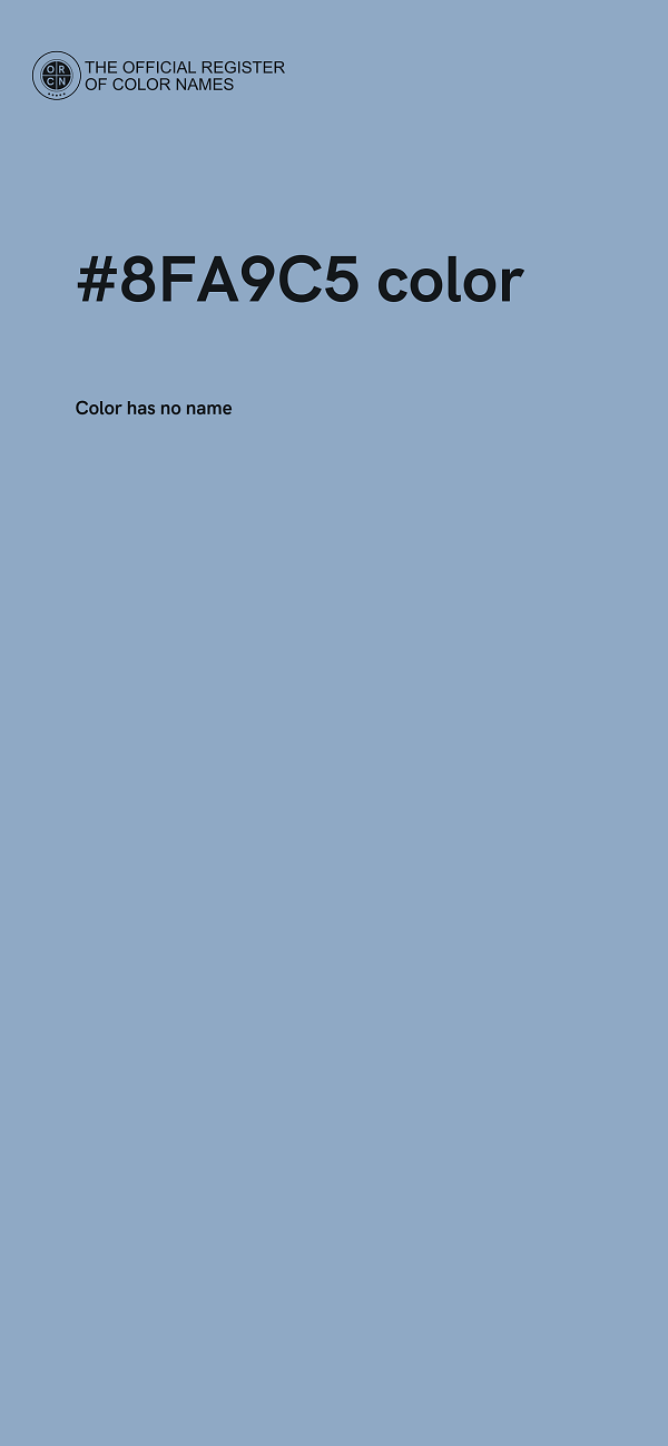 #8FA9C5 color image
