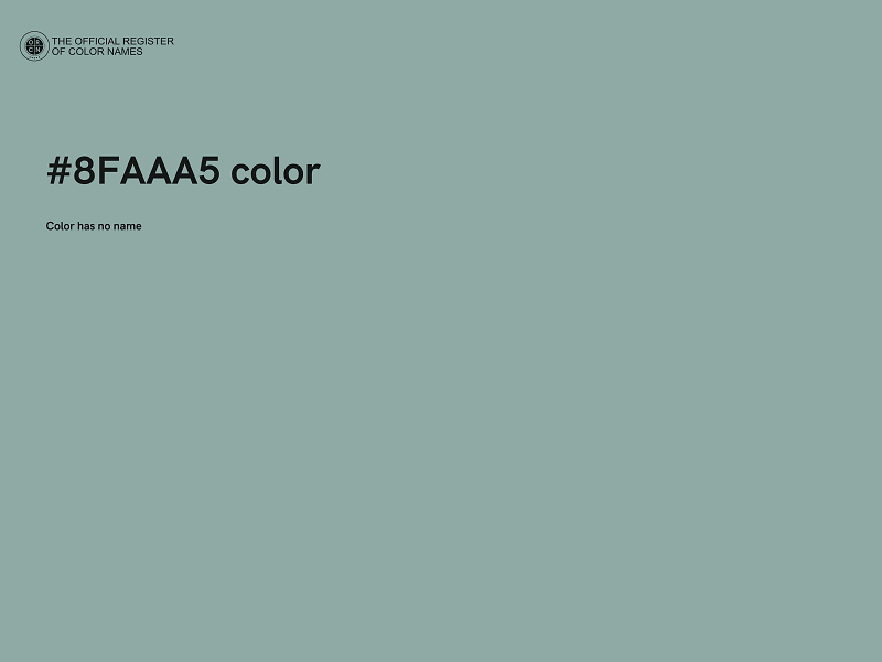 #8FAAA5 color image