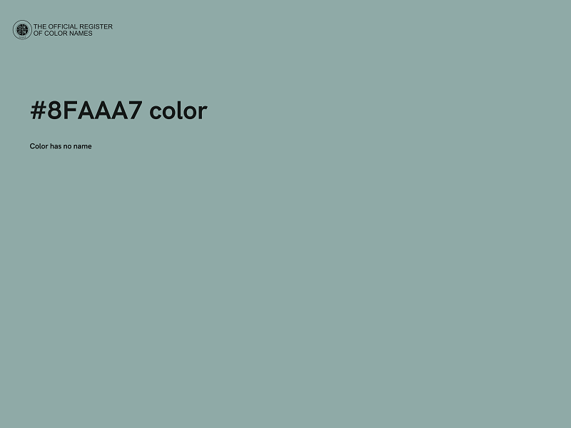 #8FAAA7 color image