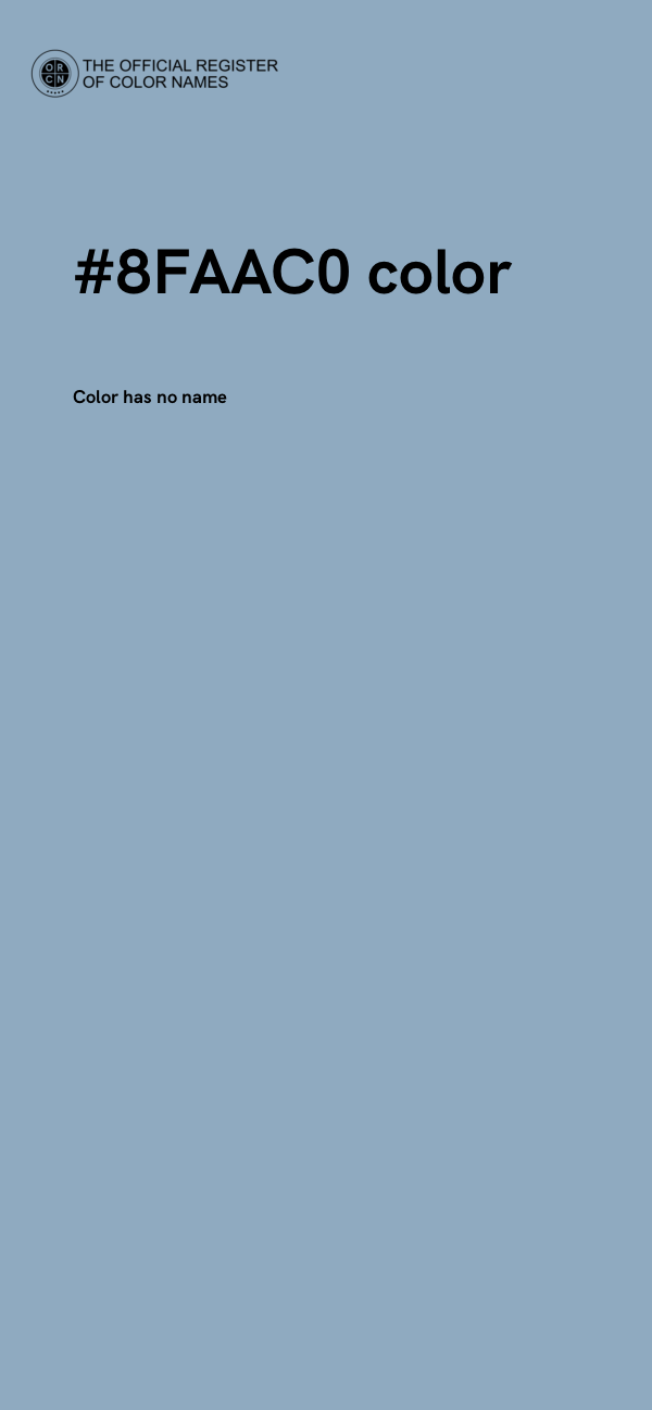 #8FAAC0 color image