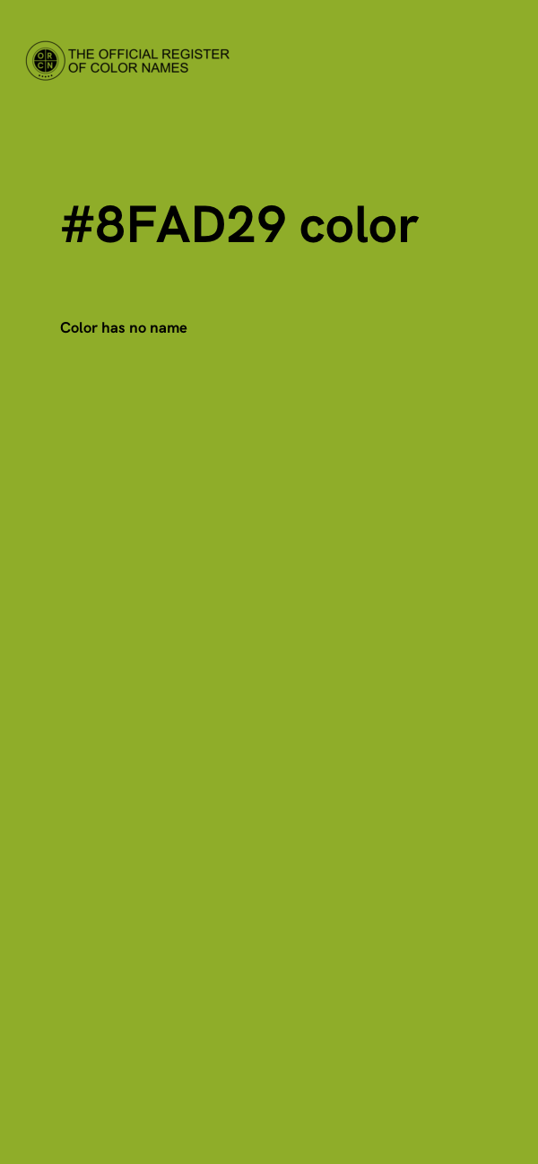#8FAD29 color image