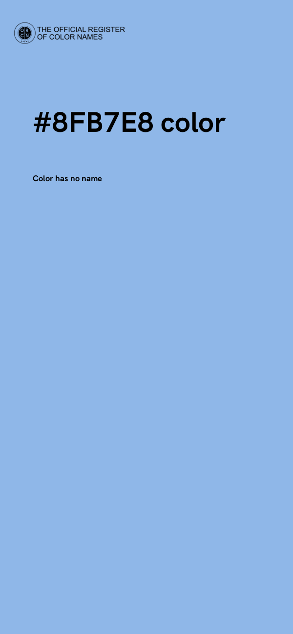 #8FB7E8 color image