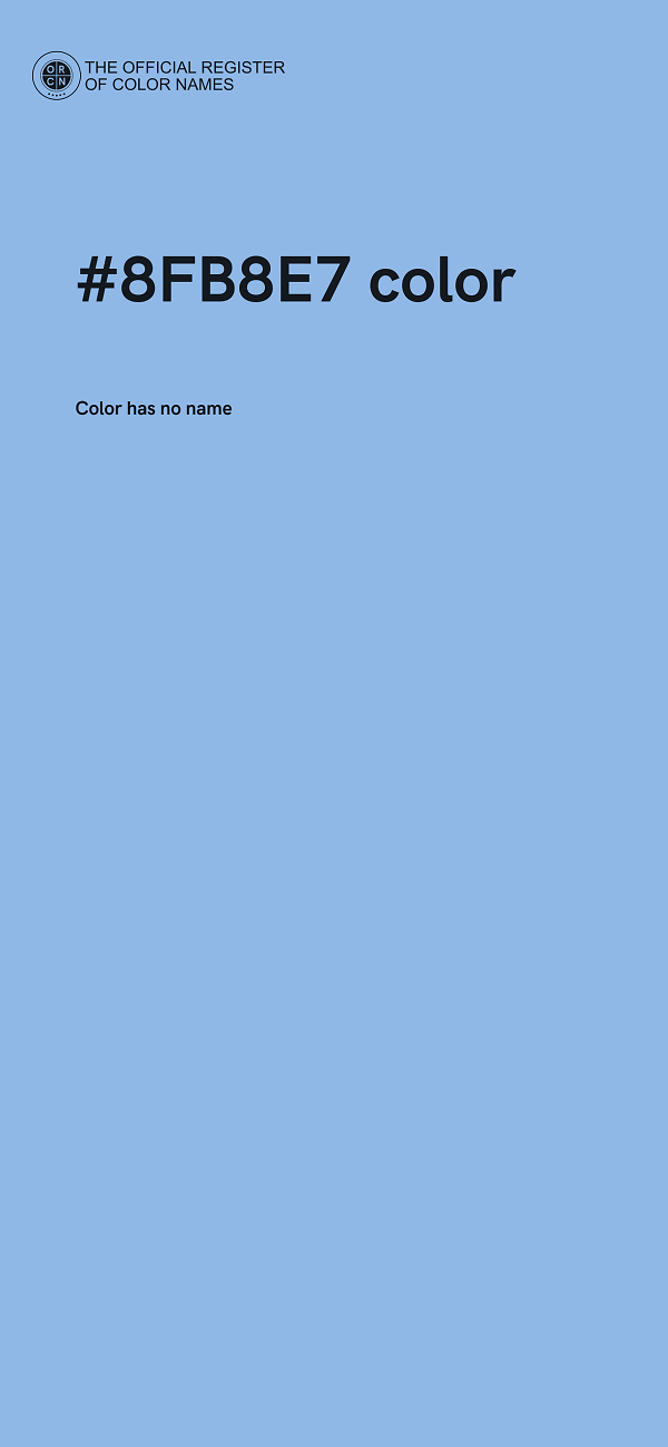 #8FB8E7 color image
