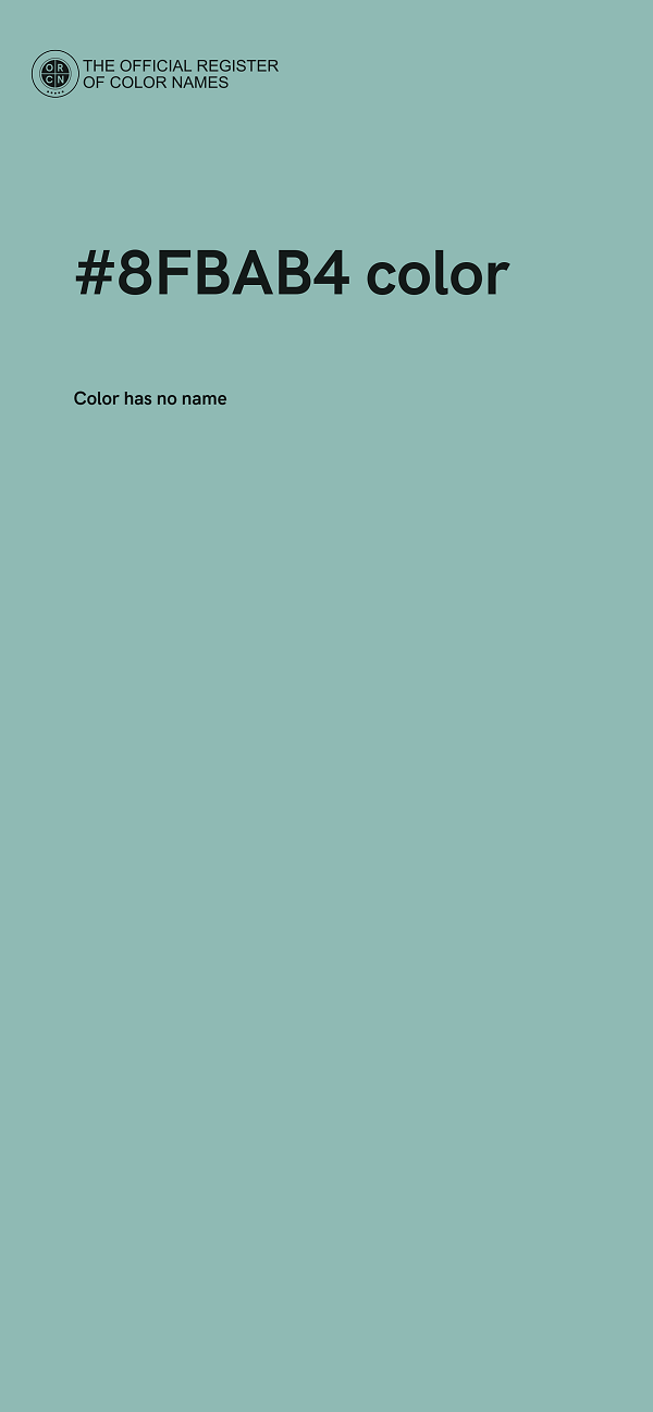 #8FBAB4 color image