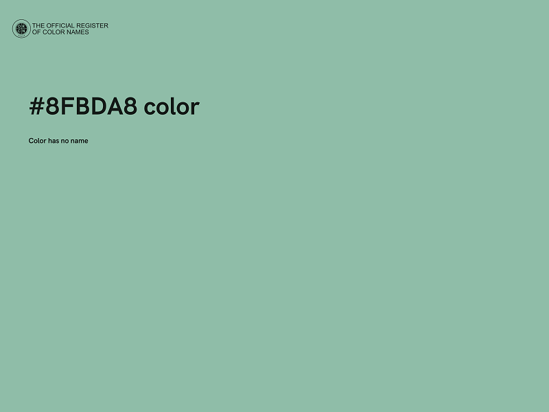 #8FBDA8 color image