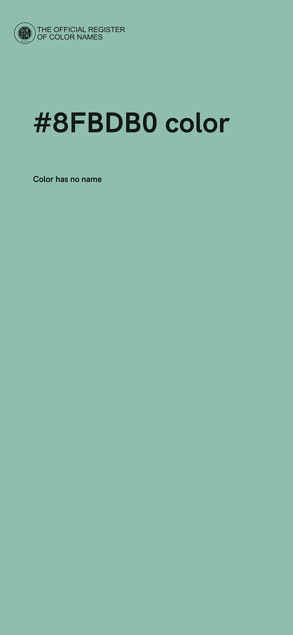 #8FBDB0 color image