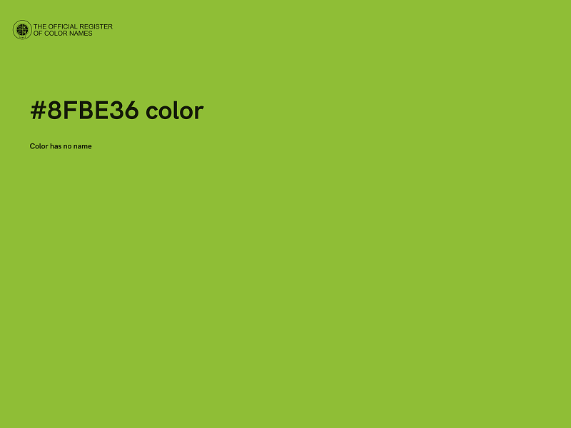 #8FBE36 color image