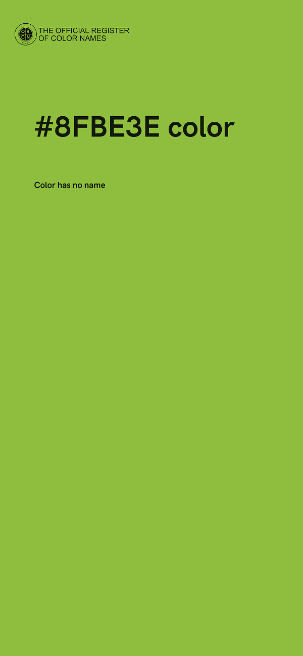 #8FBE3E color image
