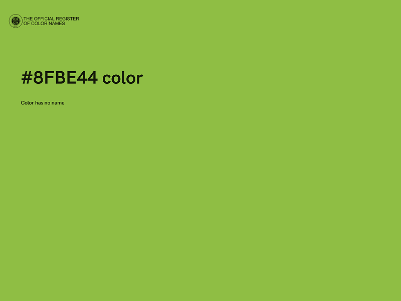 #8FBE44 color image