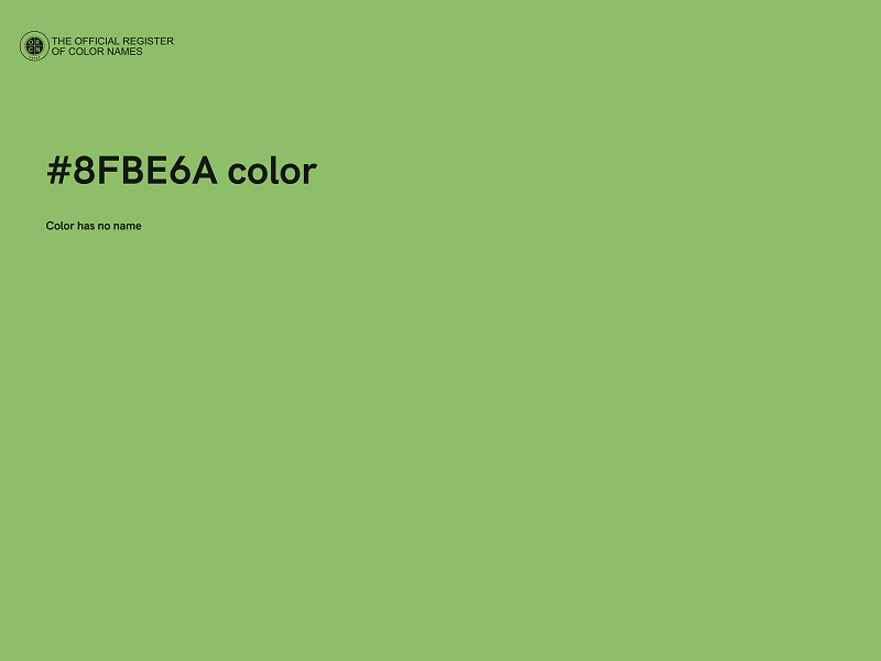 #8FBE6A color image