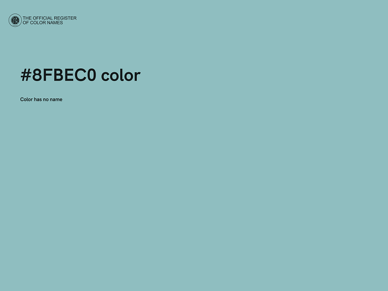 #8FBEC0 color image