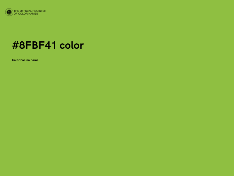 #8FBF41 color image