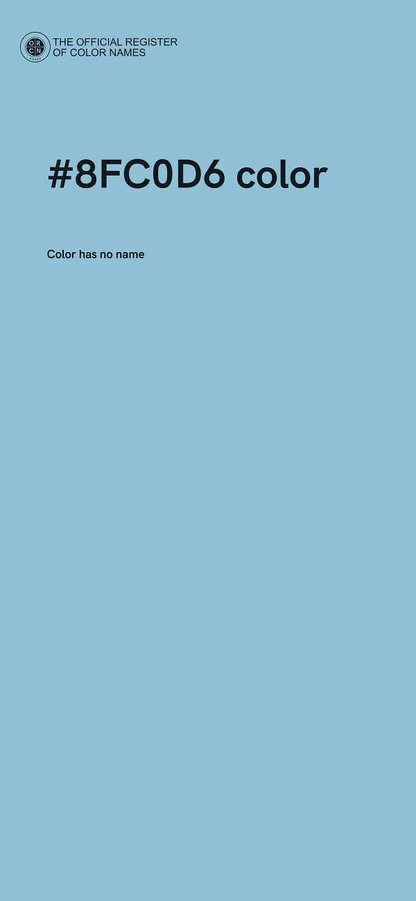 #8FC0D6 color image