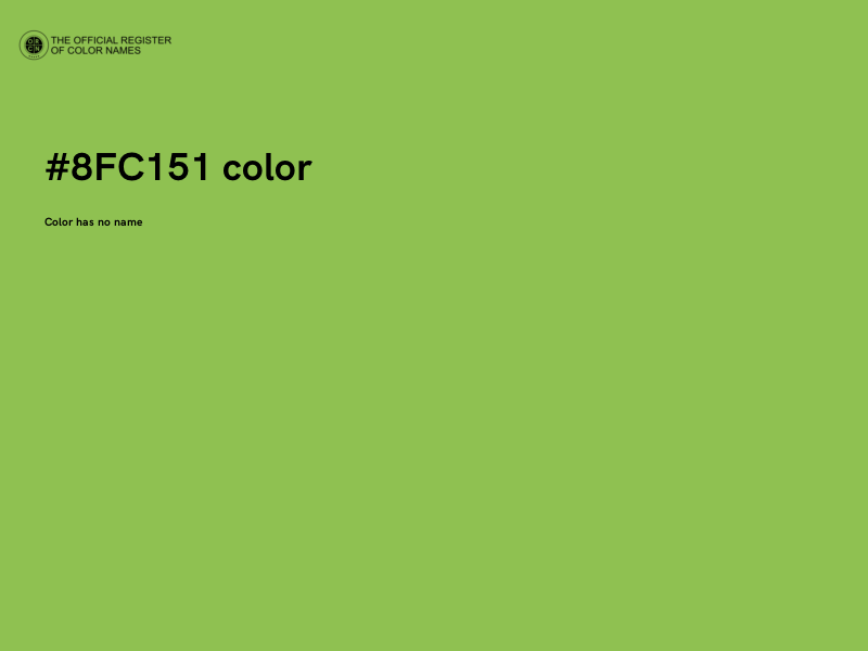 #8FC151 color image