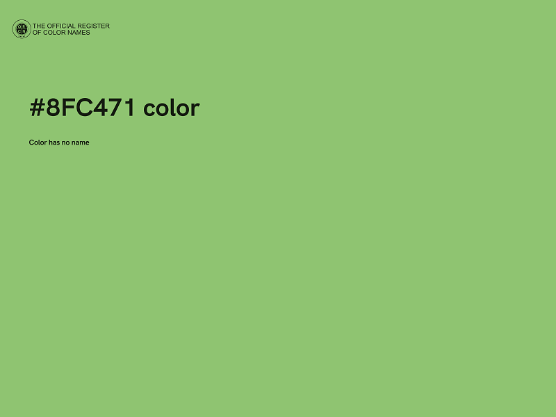 #8FC471 color image
