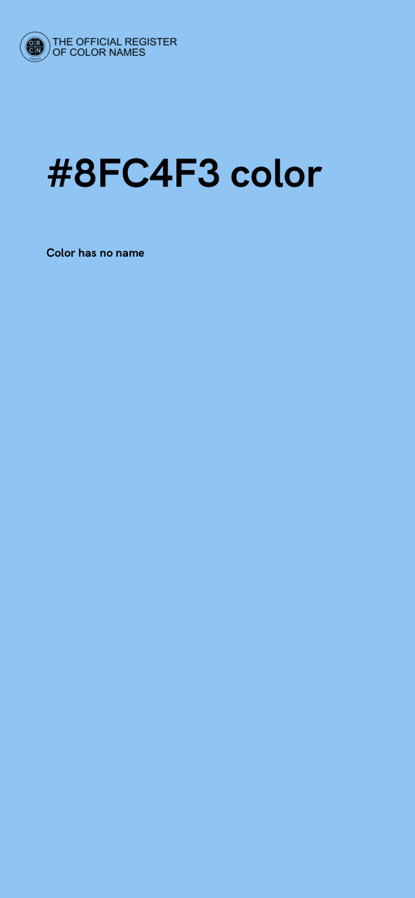#8FC4F3 color image