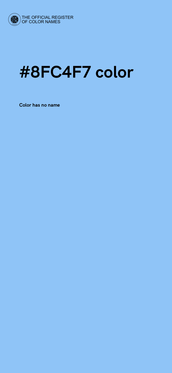 #8FC4F7 color image