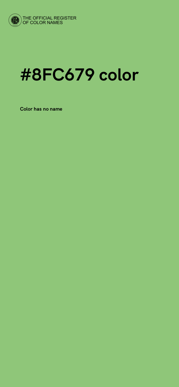 #8FC679 color image