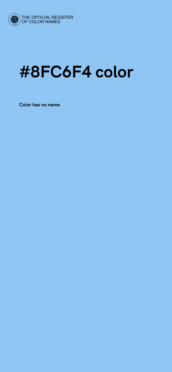 #8FC6F4 color image