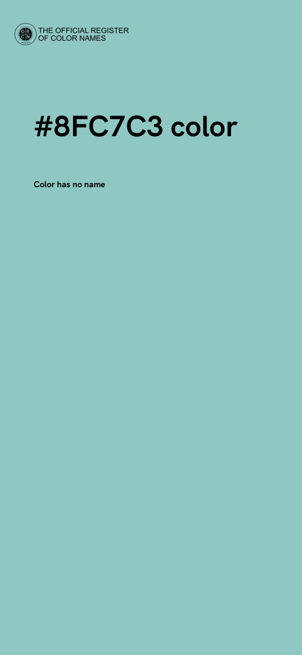 #8FC7C3 color image