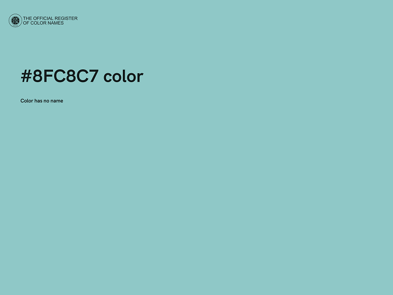 #8FC8C7 color image