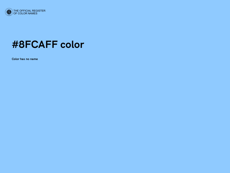 #8FCAFF color image