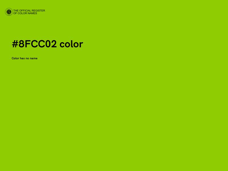 #8FCC02 color image