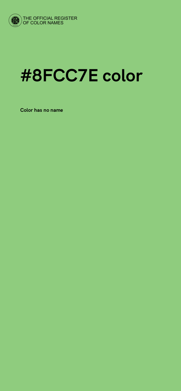 #8FCC7E color image