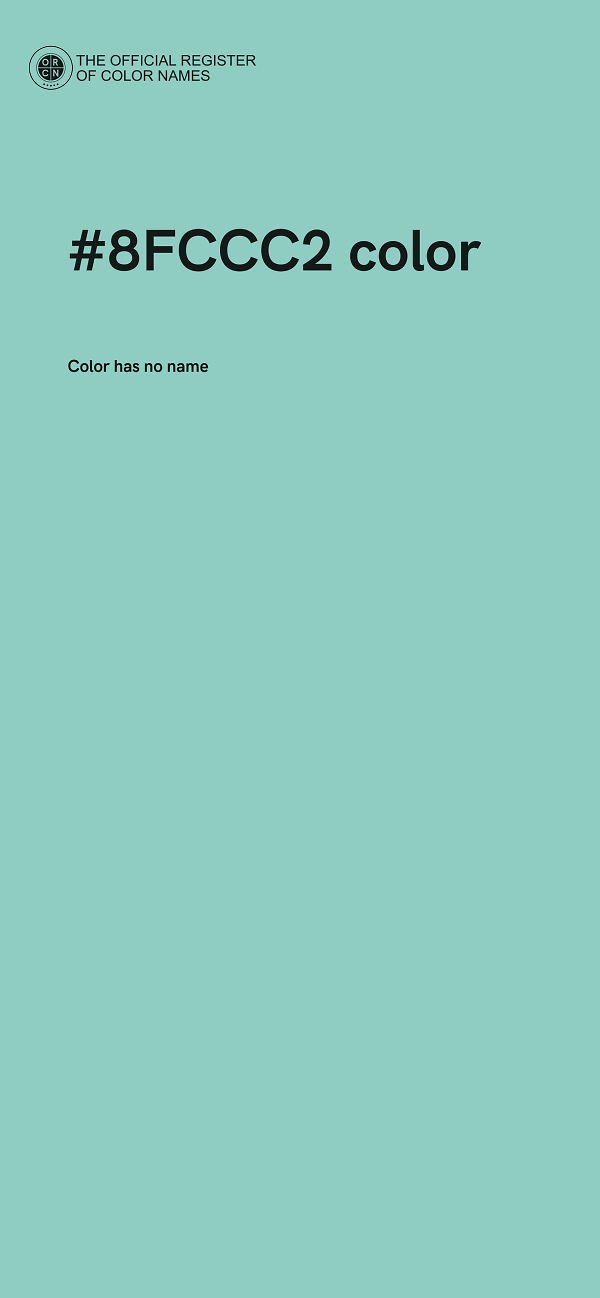 #8FCCC2 color image