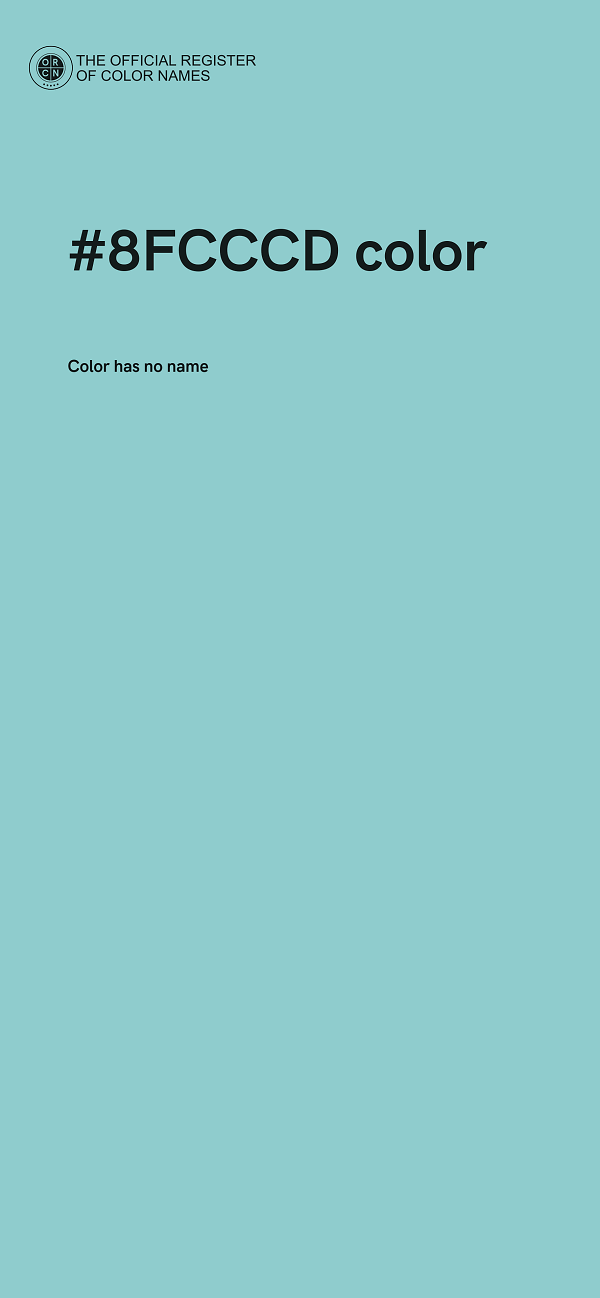 #8FCCCD color image