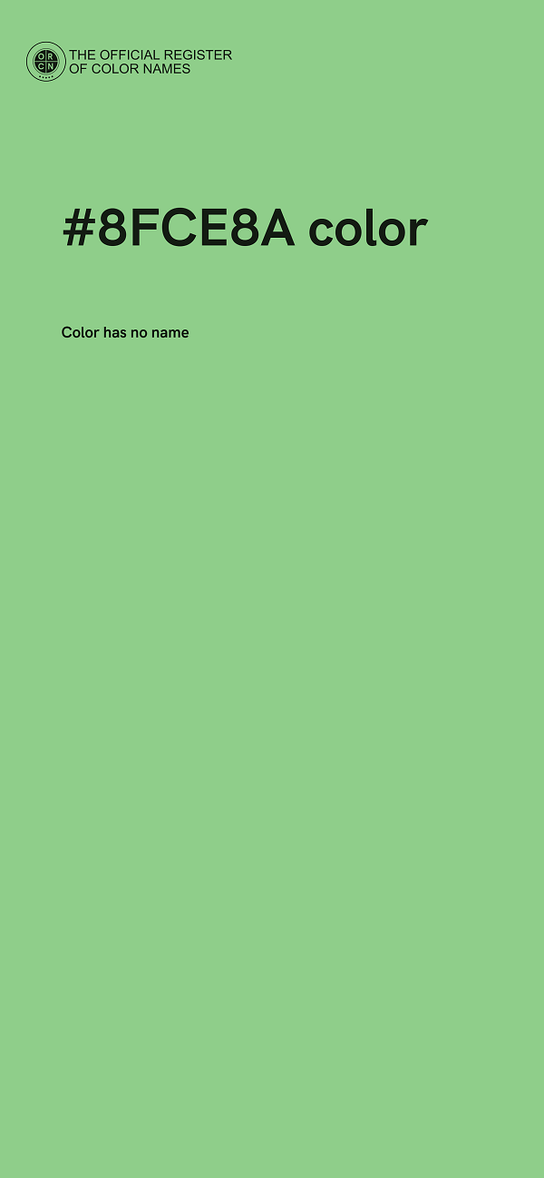 #8FCE8A color image
