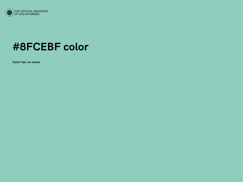 #8FCEBF color image