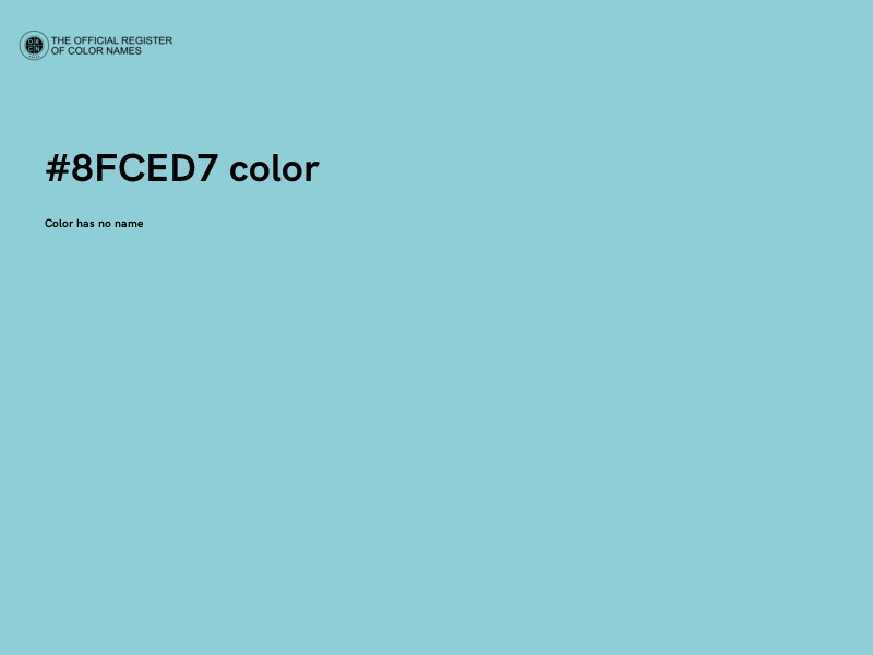 #8FCED7 color image