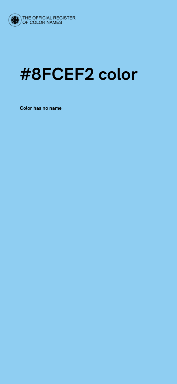 #8FCEF2 color image