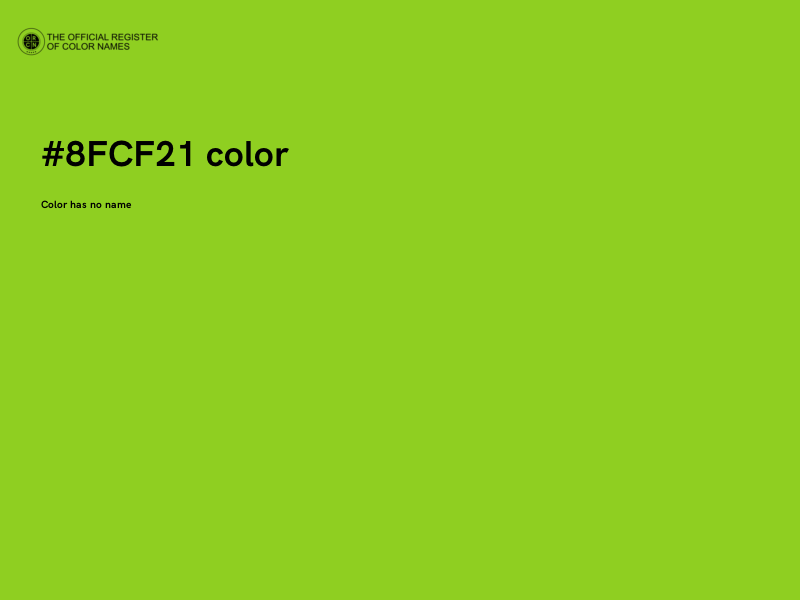 #8FCF21 color image
