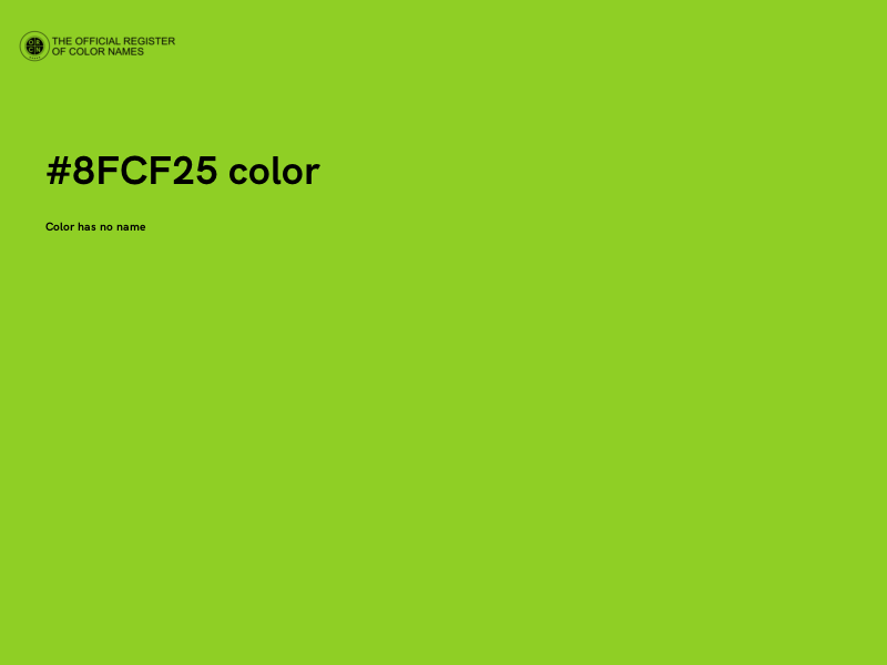 #8FCF25 color image