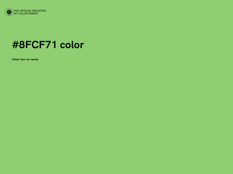 #8FCF71 color image
